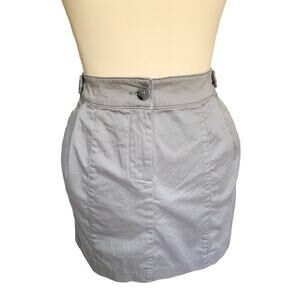 Gap Gray Y2K Cotton Highrise Mini Skirt with Pockets Women's size 6 Medium